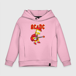 Детское худи оверсайз AC DC Барт Симпсон