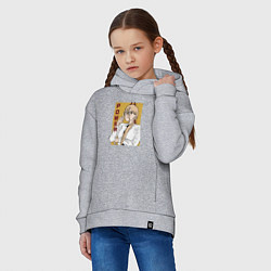 Толстовка оверсайз детская Милая Пауэр, цвет: меланж — фото 2