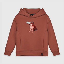 Детское худи оверсайз Чимс - человек бензопила - Мем