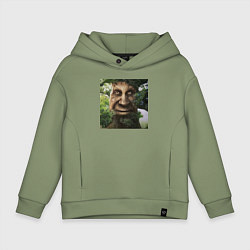 Толстовка оверсайз детская Wise Mystical Tree, цвет: авокадо