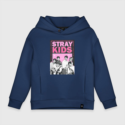 Детское худи оверсайз Stray Kids boy band / Тёмно-синий – фото 1