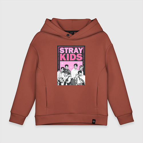 Детское худи оверсайз Stray Kids boy band / Кирпичный – фото 1