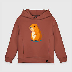 Детское худи оверсайз Капибара - рисунок