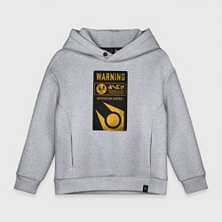 Толстовка оверсайз детская Контроль заражения, цвет: меланж
