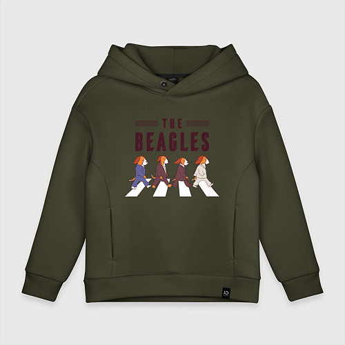 Детское худи оверсайз Beagles / Хаки – фото 1