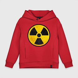 Толстовка оверсайз детская Atomic Nuclear, цвет: красный