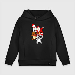 Толстовка оверсайз детская Все герои нового года ДЭБуют, цвет: черный