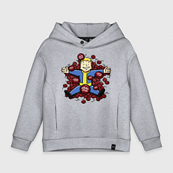 Толстовка оверсайз детская Vault boy caps, цвет: меланж