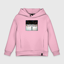 Детское худи оверсайз Мрачные коты празднуют