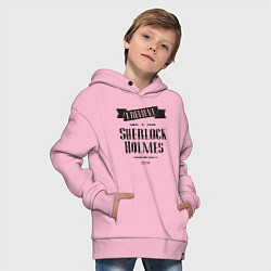 Толстовка оверсайз детская Верю в Шерлока, цвет: светло-розовый — фото 2