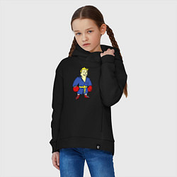 Толстовка оверсайз детская Vault boy - boxer, цвет: черный — фото 2