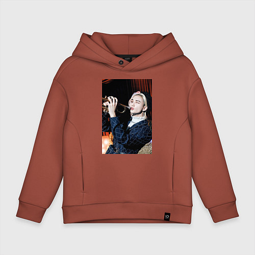 Детское худи оверсайз Hyunjin Circus / Кирпичный – фото 1