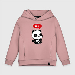 Толстовка оверсайз детская Милый маленький пандёныш, цвет: пыльно-розовый