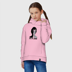 Толстовка оверсайз детская Джон Леннон - портрет, цвет: светло-розовый — фото 2