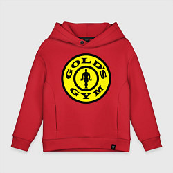Толстовка оверсайз детская Golds GYM, цвет: красный