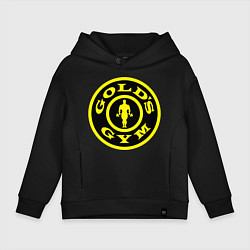 Толстовка оверсайз детская Golds GYM, цвет: черный