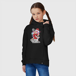 Толстовка оверсайз детская DJ Снегурочка, цвет: черный — фото 2