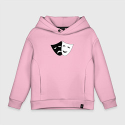 Детское худи оверсайз Театральные маски грусти и радости