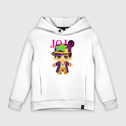 Толстовка оверсайз детская Little Jotaro Cujo - JoJo Bizarre Adventure, цвет: белый