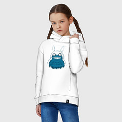 Толстовка оверсайз детская Totoro Darko, цвет: белый — фото 2