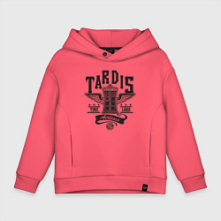 Толстовка оверсайз детская Tardis time lord, цвет: коралловый