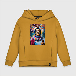 Толстовка оверсайз детская Космонавт Сальвадор Дали, цвет: горчичный