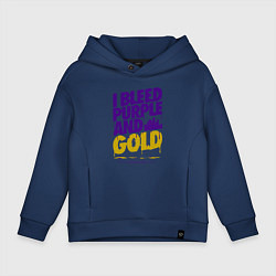 Толстовка оверсайз детская Lakers nation, цвет: тёмно-синий