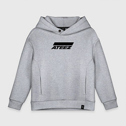 Толстовка оверсайз детская Ateez big logo, цвет: меланж