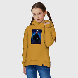 Толстовка оверсайз детская Spaceman I, цвет: горчичный — фото 2
