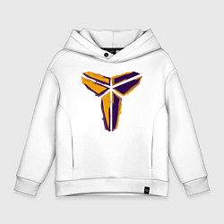 Толстовка оверсайз детская Kobe logo, цвет: белый