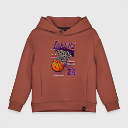 Толстовка оверсайз детская LA Lakers Kobe, цвет: кирпичный
