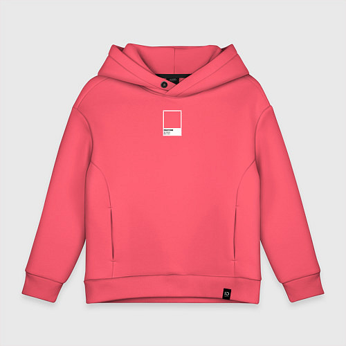 Детское худи оверсайз Pantone Best Color / Коралловый – фото 1