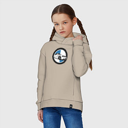 Толстовка оверсайз детская BMW style, цвет: миндальный — фото 2