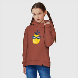 Толстовка оверсайз детская Солнечный ананас, цвет: кирпичный — фото 2