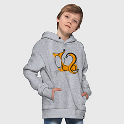 Толстовка оверсайз детская Лиса Ольга, цвет: меланж — фото 2