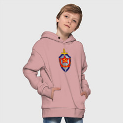 Толстовка оверсайз детская ВЧК КГБ, цвет: пыльно-розовый — фото 2
