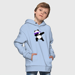 Толстовка оверсайз детская Dab panda, цвет: мягкое небо — фото 2