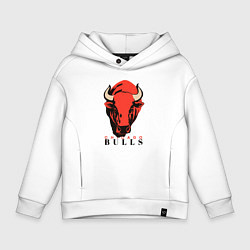 Толстовка оверсайз детская Chicago bull, цвет: белый