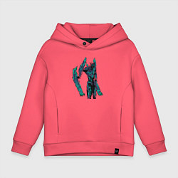 Толстовка оверсайз детская Saundwave, цвет: коралловый