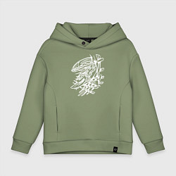 Детское худи оверсайз Белый осётр