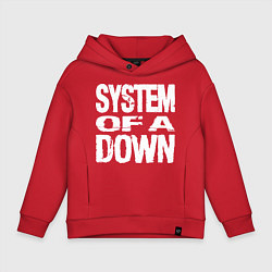 Толстовка оверсайз детская SoD - System of a Down, цвет: красный