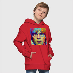 Толстовка оверсайз детская Brian Jones Digital Portret, цвет: красный — фото 2