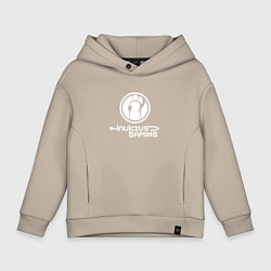 Толстовка оверсайз детская Invictus Gaming logo, цвет: миндальный