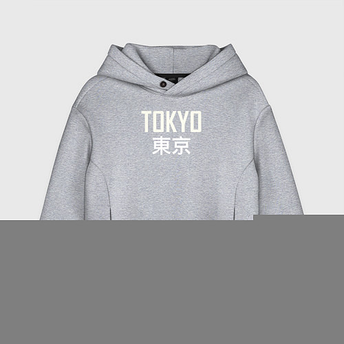 Детское худи оверсайз Japan - Tokyo / Меланж – фото 1