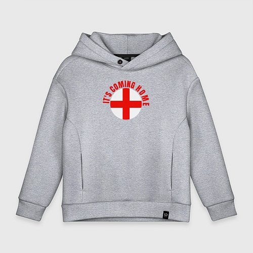 Детское худи оверсайз Coming home England / Меланж – фото 1
