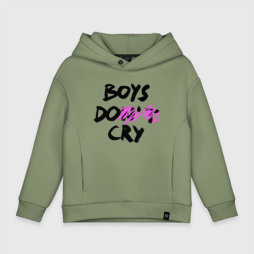 Детское худи оверсайз Boys dont cry / Авокадо – фото 1