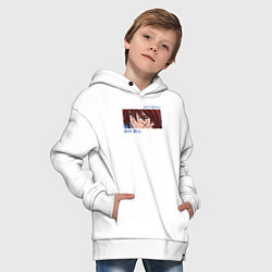 Толстовка оверсайз детская Кэнсин Баттусай, цвет: белый — фото 2