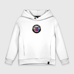 Толстовка оверсайз детская Alpina - logotype, цвет: белый