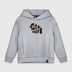Толстовка оверсайз детская Хип-хоп граффити, цвет: меланж
