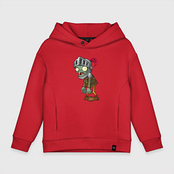 Толстовка оверсайз детская Зомби-рыцарь, цвет: красный